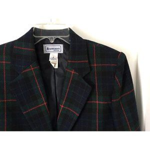 VINTAGE plaid wool blazer jacket